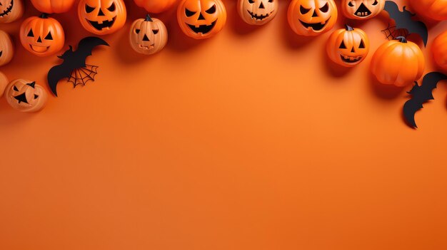 Photo spiderweb and pumpkin halloween