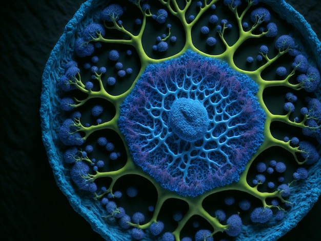 Spijsvertering microbioom fotografie onder de microscoop