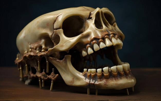 Spiked Human Skull