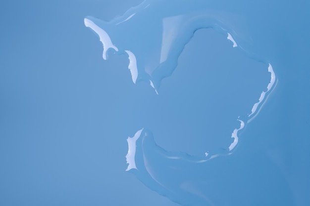 Spilled water On a blue background