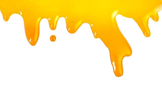 Spilling liquid on white background