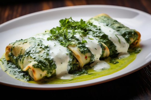 Spinach Enchiladas Mexican Food