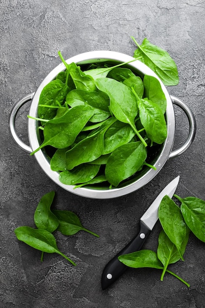 Premium Photo | Spinach fresh spinach leaves