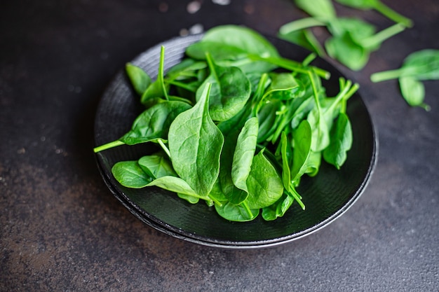 spinach green juicy leaves organic salad