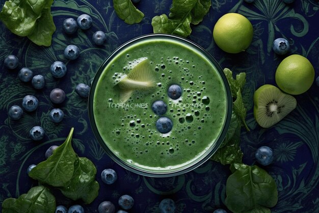 Spinach green smoothie detox