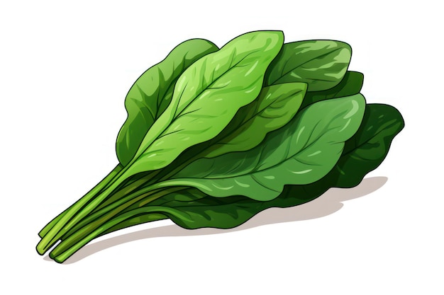 Spinach icon on white background ar 32 v 52 Job ID d69030fc021d4685b8ea5ec1f2d0fff4