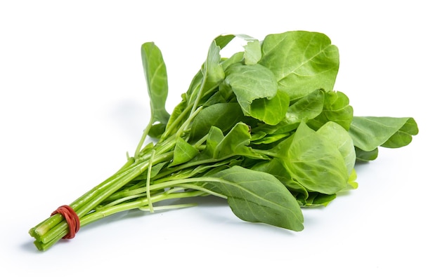 Spinach isolated on white background clipping path