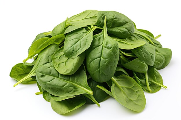 Spinach isolated on white background