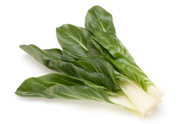 Spinach leaves close up isolated