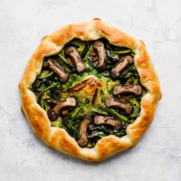 Spinach and Mushroom Galette