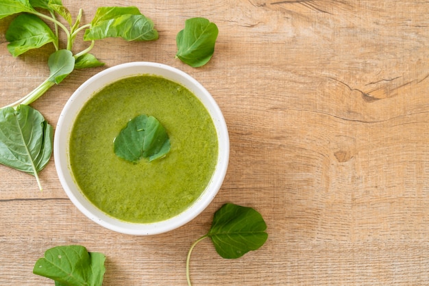 spinach soup bowl