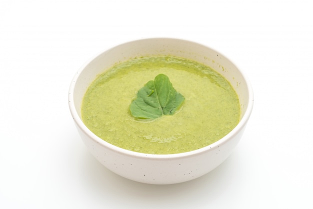 spinach soup bowl