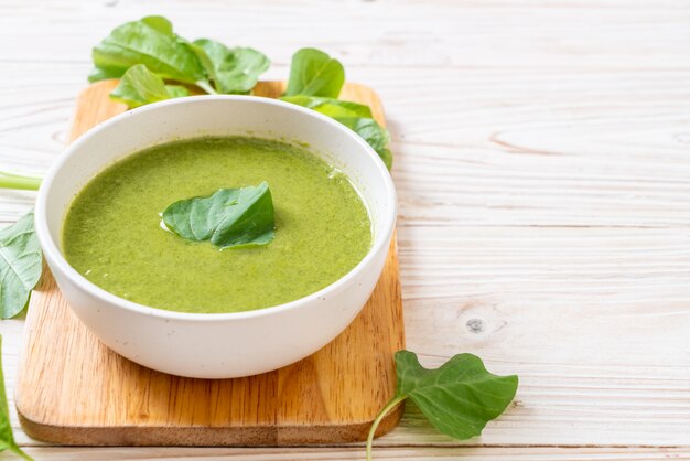 spinach soup bowl