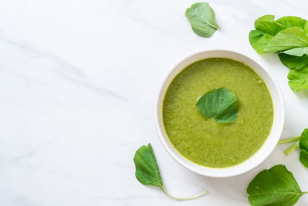 spinach soup bowl