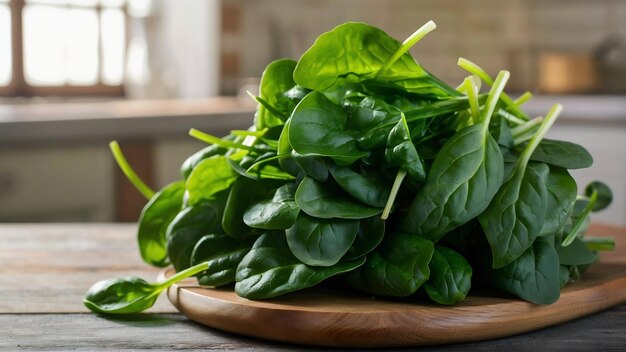 Spinach on the table