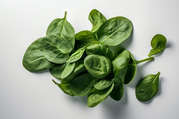 spinach vegetable on white background