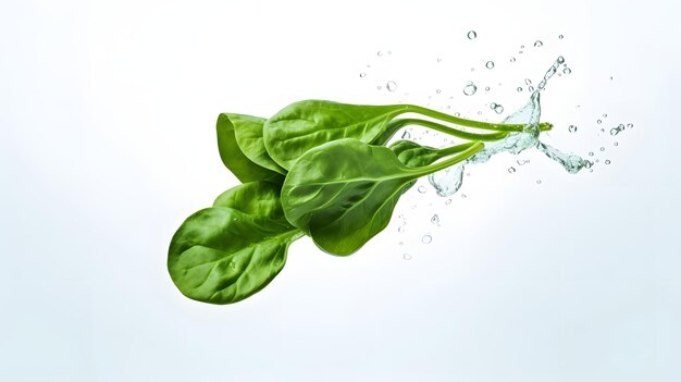 Photo spinach on the white background