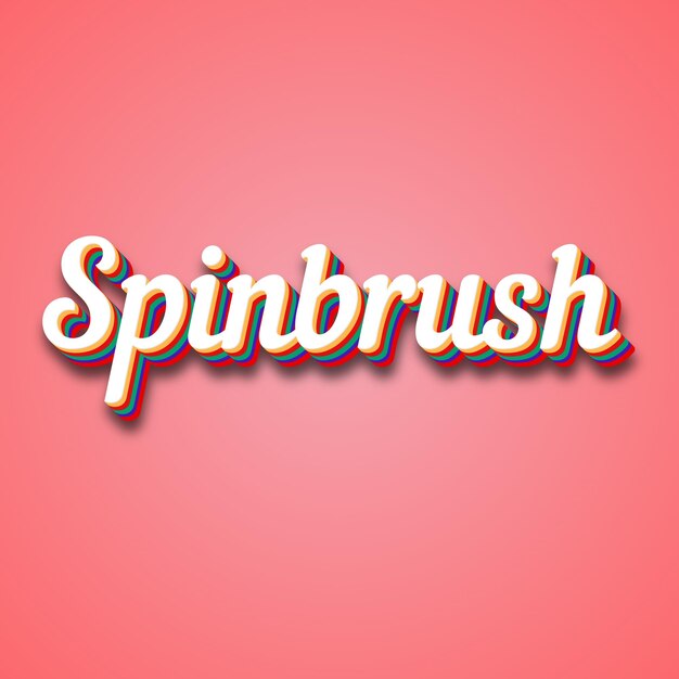 Spinbrush Text Effect Photo Image Cool