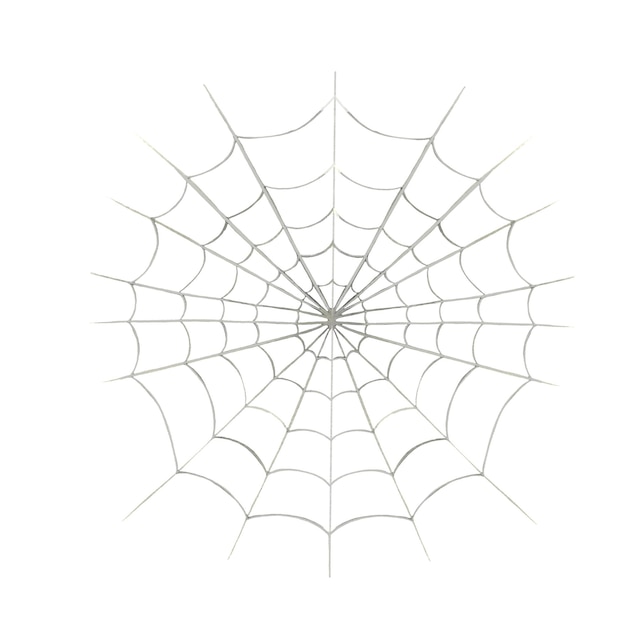 Spinnenweb geschilderd met aquarel illustratie voor halloween