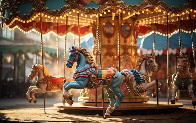 Foto spinning merry go round delight