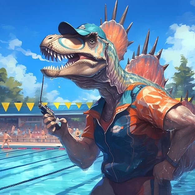 Spinosaurus Swim Coach Unleashes Prehistoric Energy