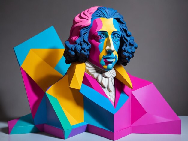 Foto spinoza in scultore moderno e colore