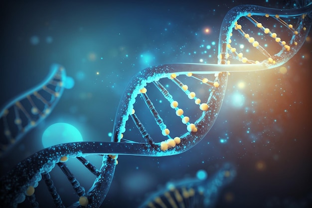 Spiraal DNA HELIX Strand Structure Illustratie Moleculaire biologie Concept