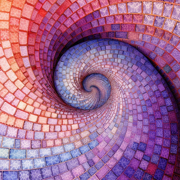 a spiral design in a spiral design made by the artist of the spiral.