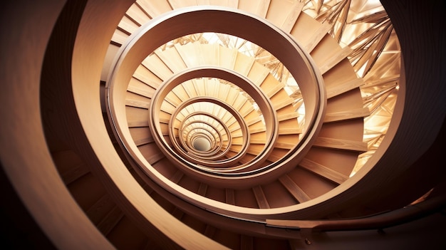 Spiral design staircase interior design