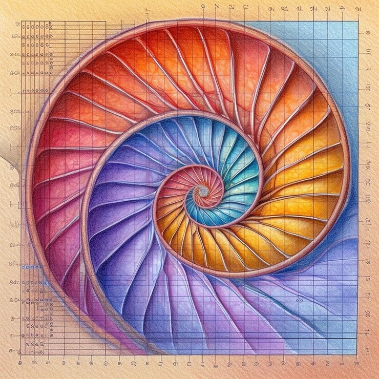 Photo a spiral drawing of a spiral with the spiral.