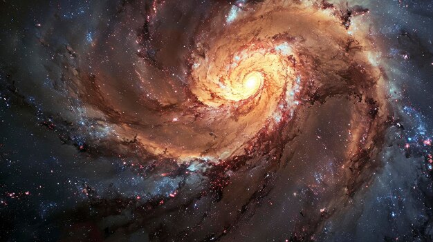 Photo spiral galaxy illustration of milky way