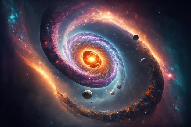 spiral galaxy in space