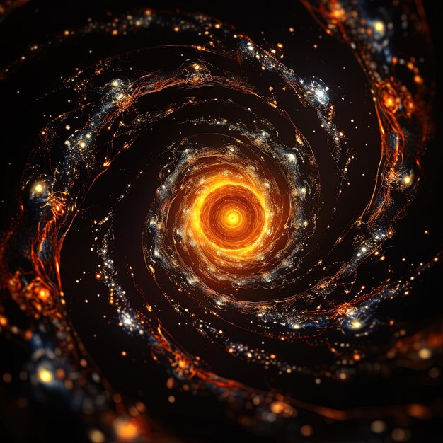 a spiral galaxy with a spiral design in the center