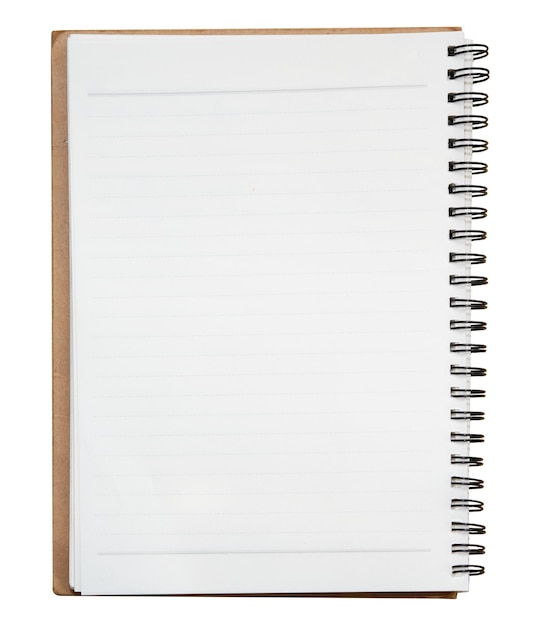 Spiral notebook isolated on white