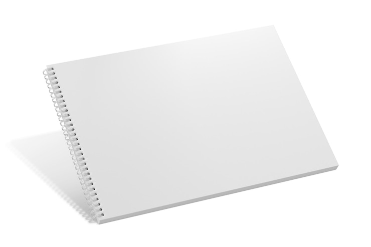 Photo a spiral notebook with a white cover.