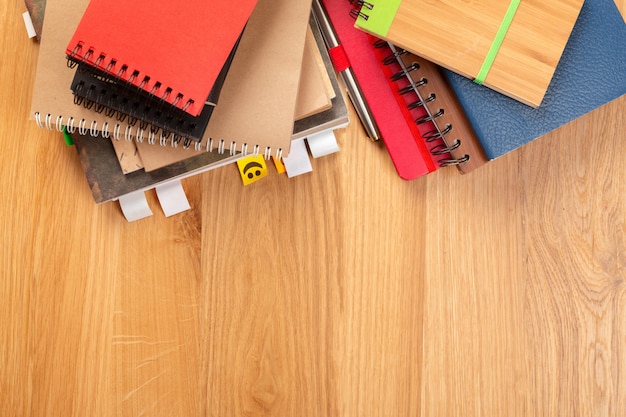 Spiral notebooks, top view