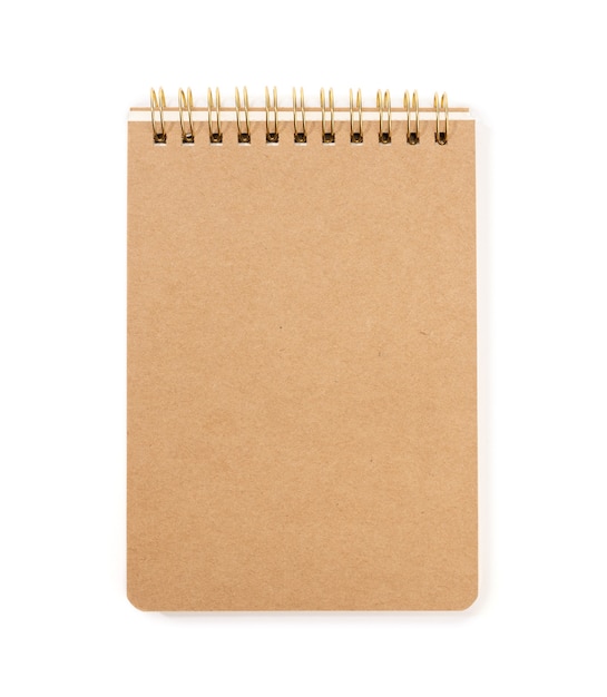 Spiral notepad Isolated on white background. Template mock up