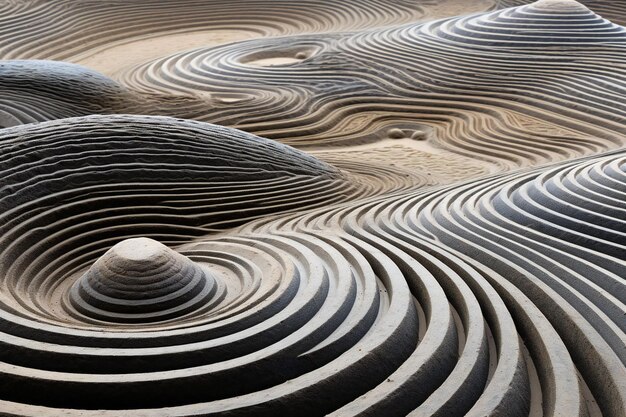 모래 에 나선형 패턴 디자인 을 위한 추상적 인 배경