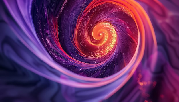 A spiral of red and purple colors with a purple background