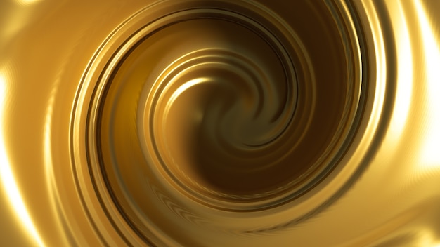 Spirale splash caramello 3d'illustrazione