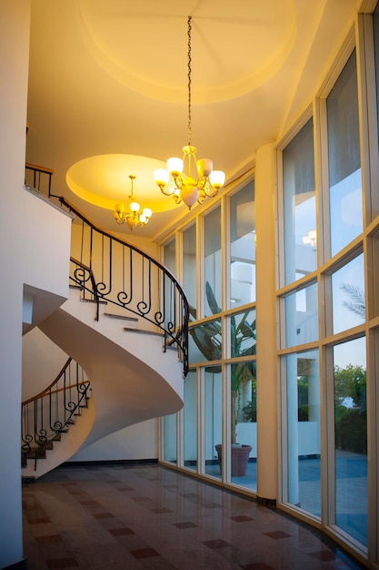 Spiral staircase in the interior