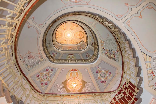 Spiral staircase in an old Riga house.