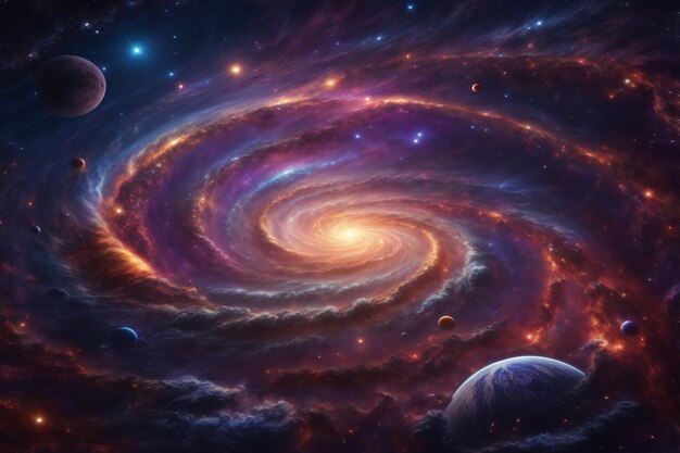 Spiral Universe Background Space Background Galaxy background Milky Way Background AI Generative