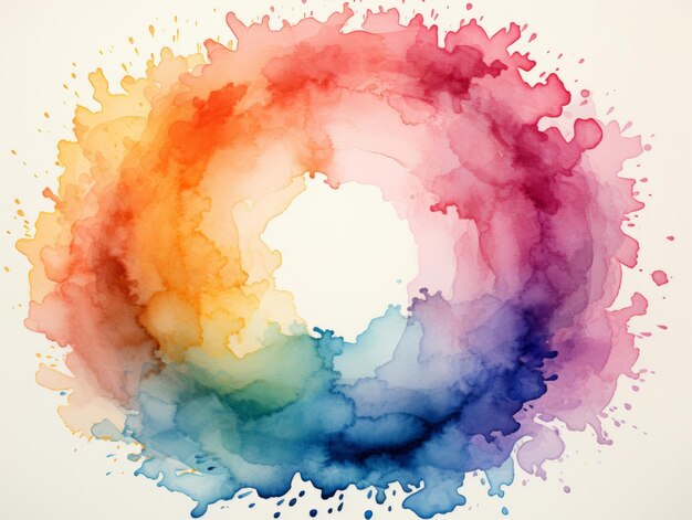 Spiral watercolour and design with art painting and decoration for texture creative and background