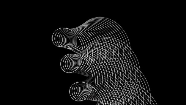 Spiralen van witte lijnen