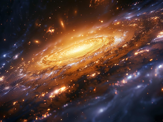 Спиральная галактика в глубоком космосе