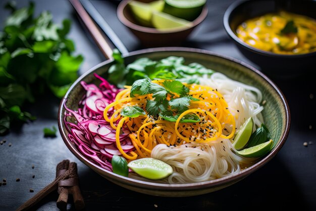 Spiralized Daikon Noodle Bowls Vegan Recipe Food