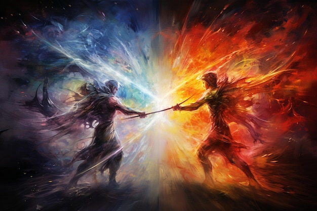 Photo spirit fiction brave evil imagination vivid war fight painting sword magic knight myth fantasy