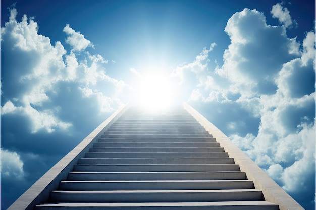 The spiritual climb with a heavenly stairway for faith generative ai