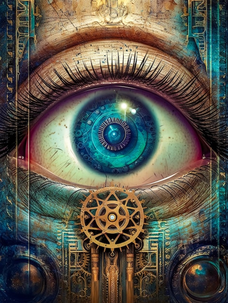 Spiritual magical esoteric eye intuitive vision made with Generative AI